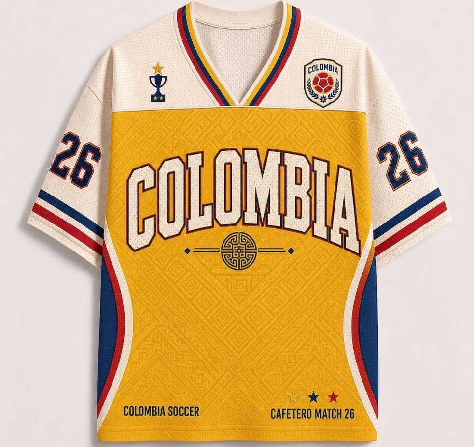 Colombia Jersey, Colombian Fan Shirt, Cafetero Match 26 Game Day