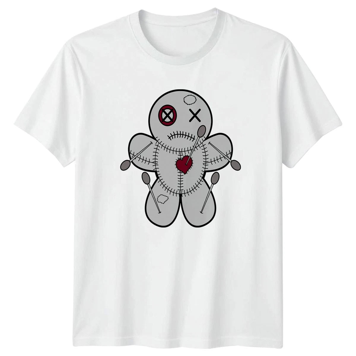 Voodoo Doll With Pinned Heart T-Shirt Voodoo Gothic Novelty Birthday Gift