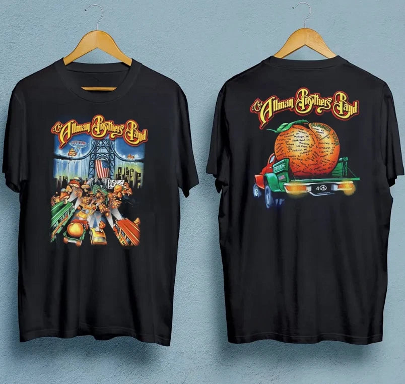 The Allman Brothers Band Double-sided Tour T-shirt Black Tee All Sizes