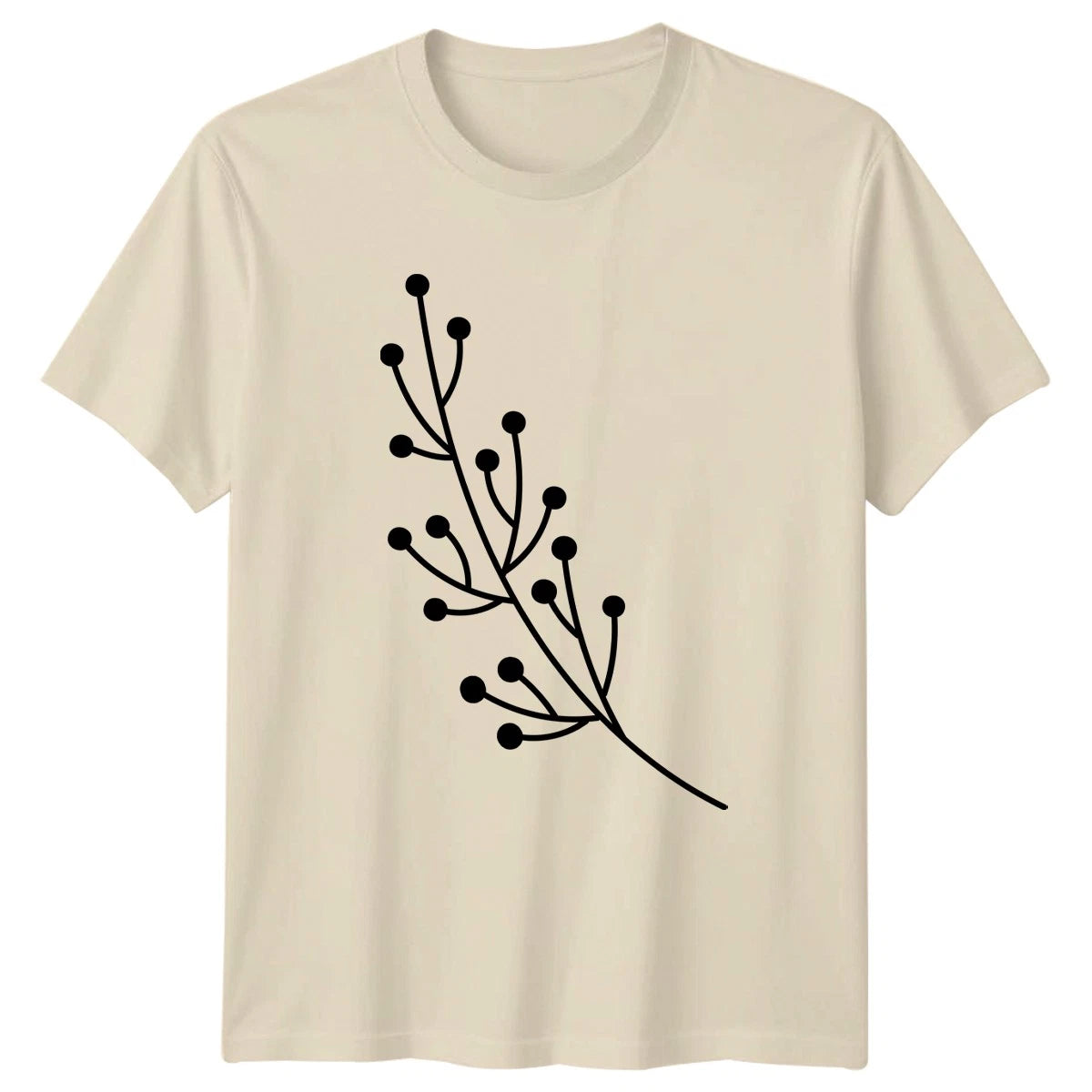Botanical Branch Berries T-Shirt Minimalist Art Nature Birthday