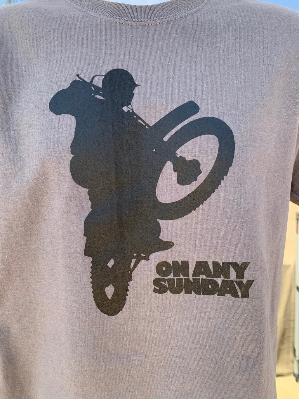 NEW ON ANY SUNDAY MOVIE T-SHIRT GREY STEVE McQUEEN FILM MOTORCYCLE MOTOCROSS FMF