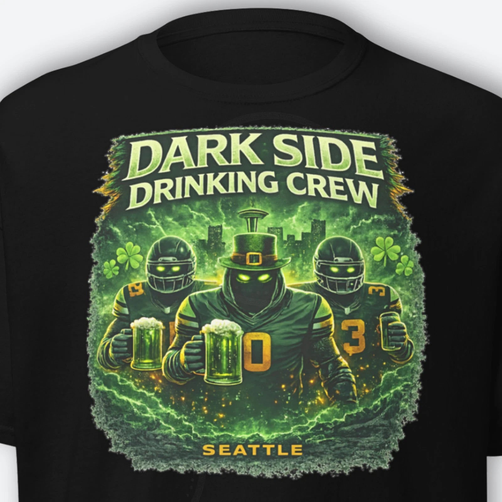 Seahawks Shirt The Dark Side St. Patrick's Day Shirt Irish Tee 2026 World Champs