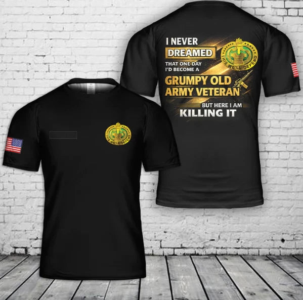 Custom Name US Army Drill Sergeant 3D T-Shirt
