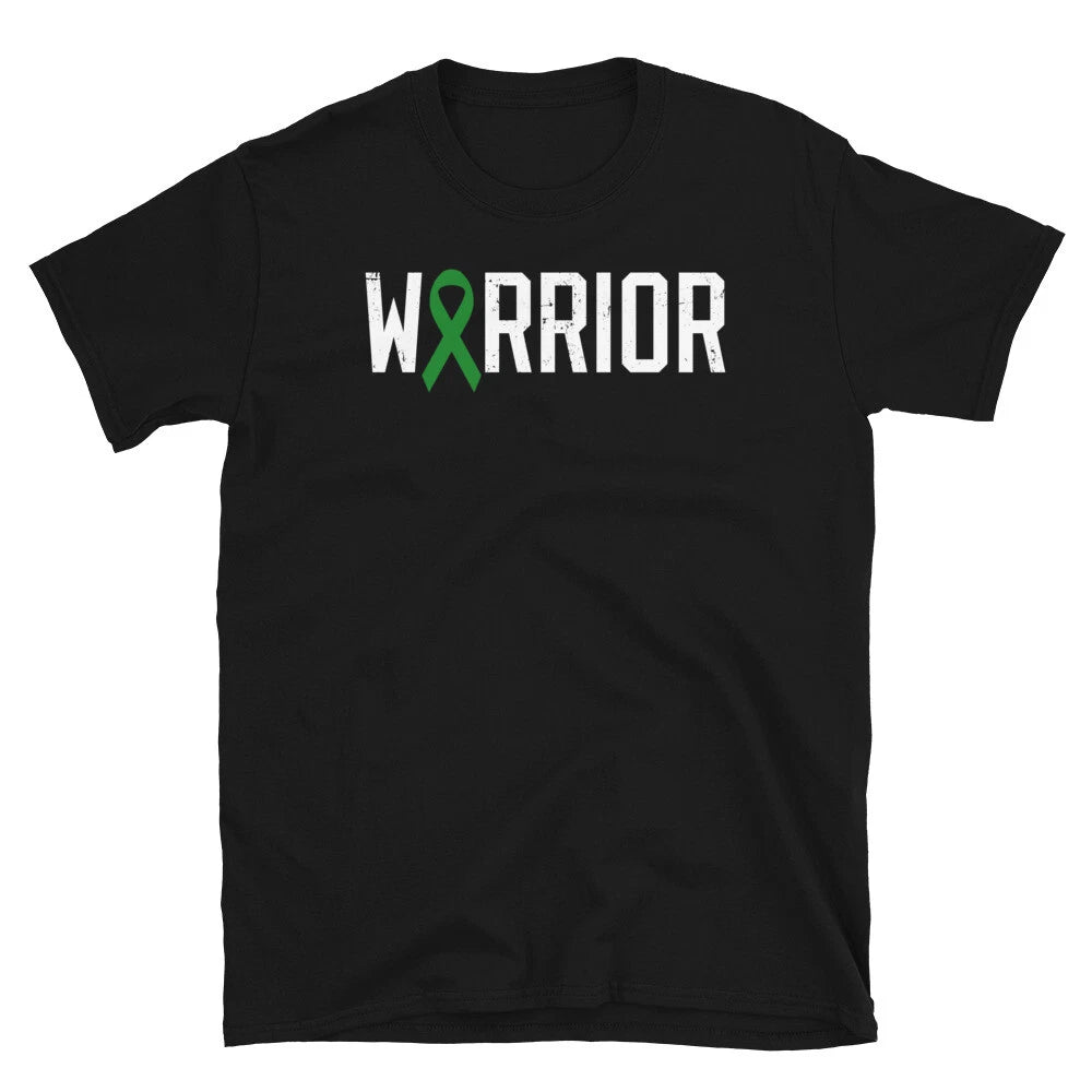 Warrior Liver Cancer Emerald Green Ribbon Support Short-Sleeve Unisex T-Shirt