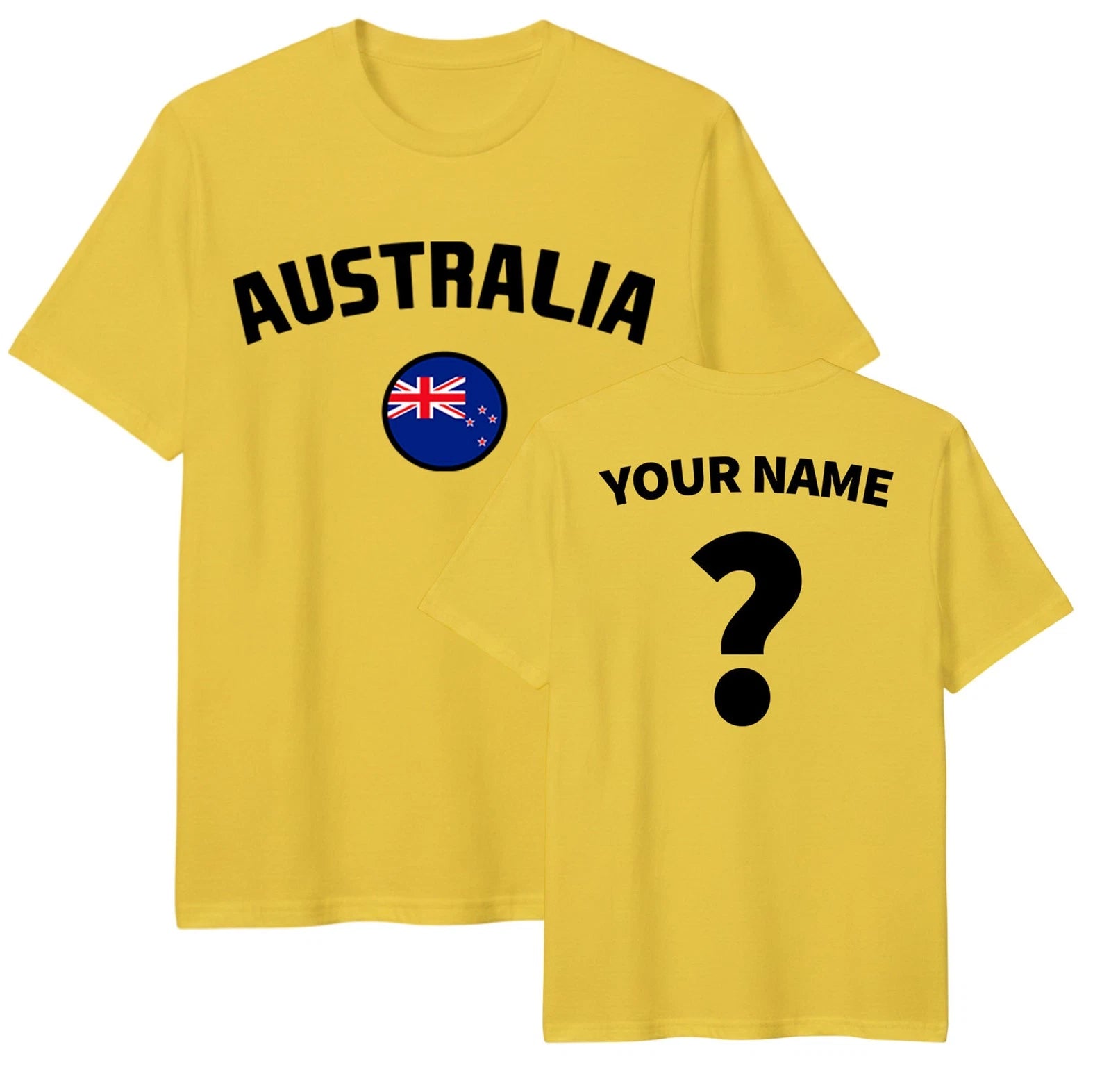 Australia football T Shirt, Personalised football Tee,Custom Name and Number Top