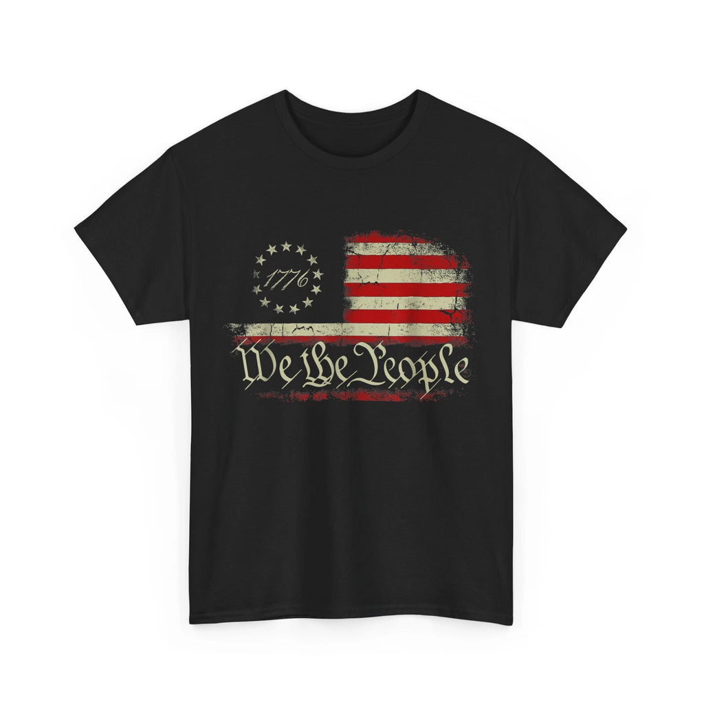 4th of July Shirt, We The People American Flag 1776 Vintage T-Shirt