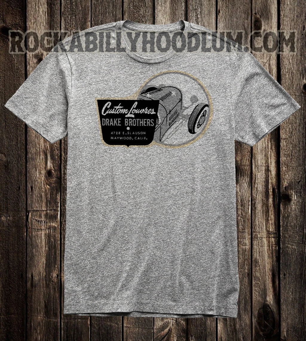 Hot Rod Tee T Shirt Drag Race Racing Speed Shop Drake Brothers Custom Louvres