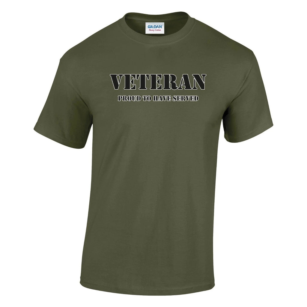 Veteran Proud To Have Served Printed 100% Cotton T-Shirt