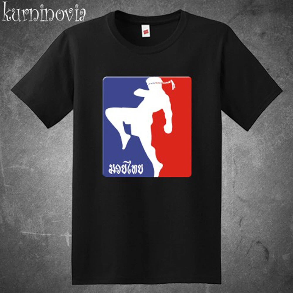 Muaythai Kick Boxing Martial Art Men's Black Size S to 5XL