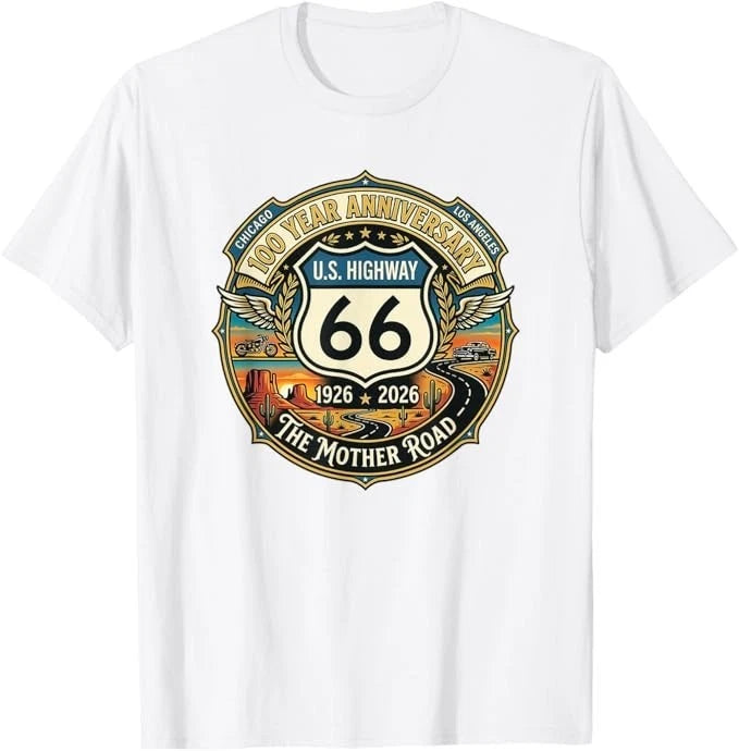 Vintage Highway 66 100 Year Centennial Anniversary Souvenir T-Shirt