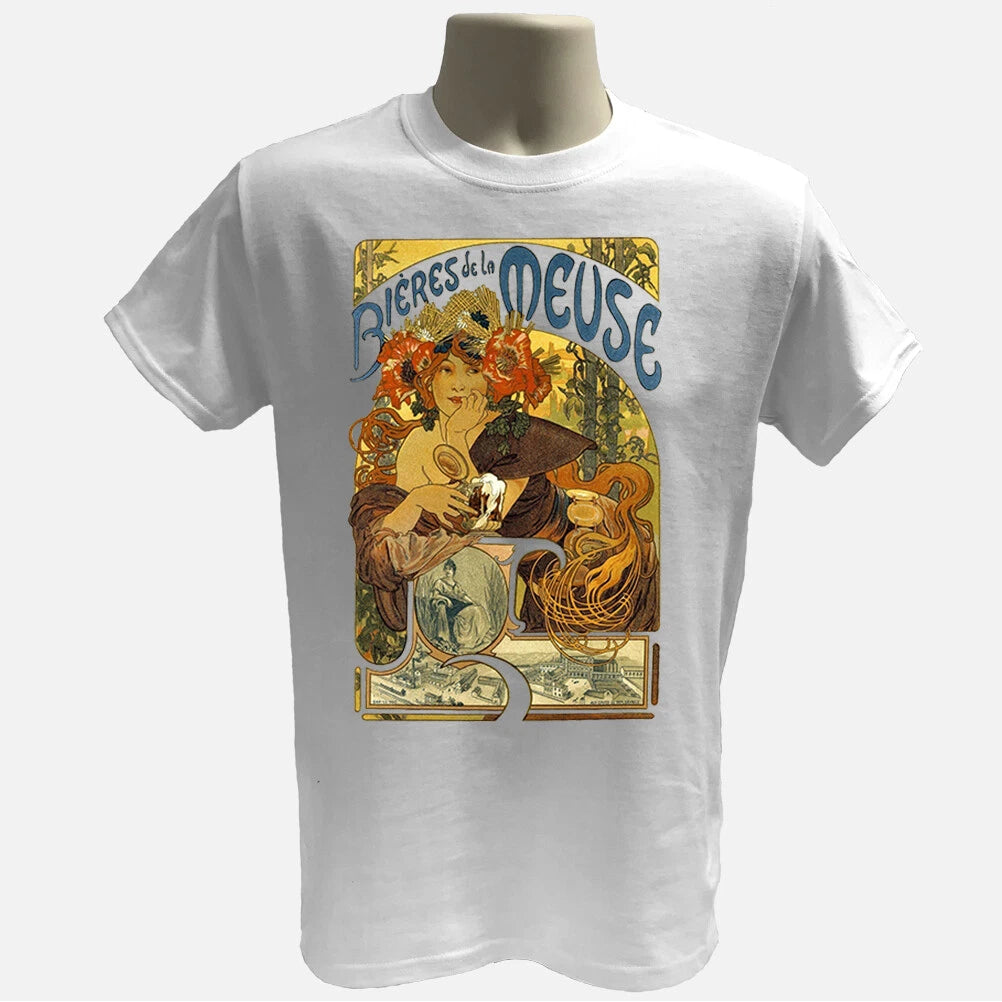 Paris Art Nouveau T-shirt, French beer Tshirt, Illustration Tshirt, Graphic Tee