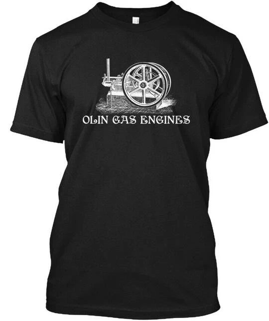 Olin Gas Engine Hit Miss Farm - Engines T-Shirt Made in the USA Size S to 5XL