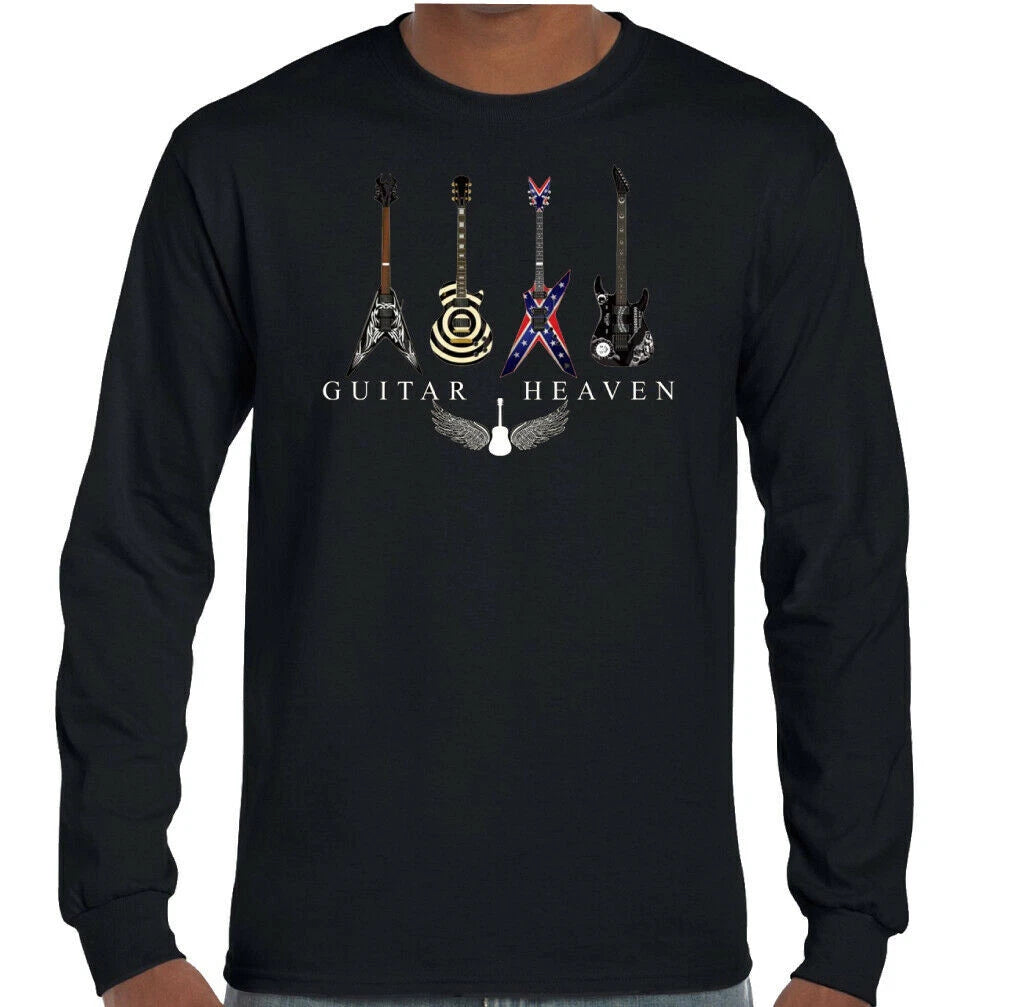 GUITAR T-SHIRT HEAVEN Mens Acoustic Electric Bass Guitarist Rock n Roll Music
