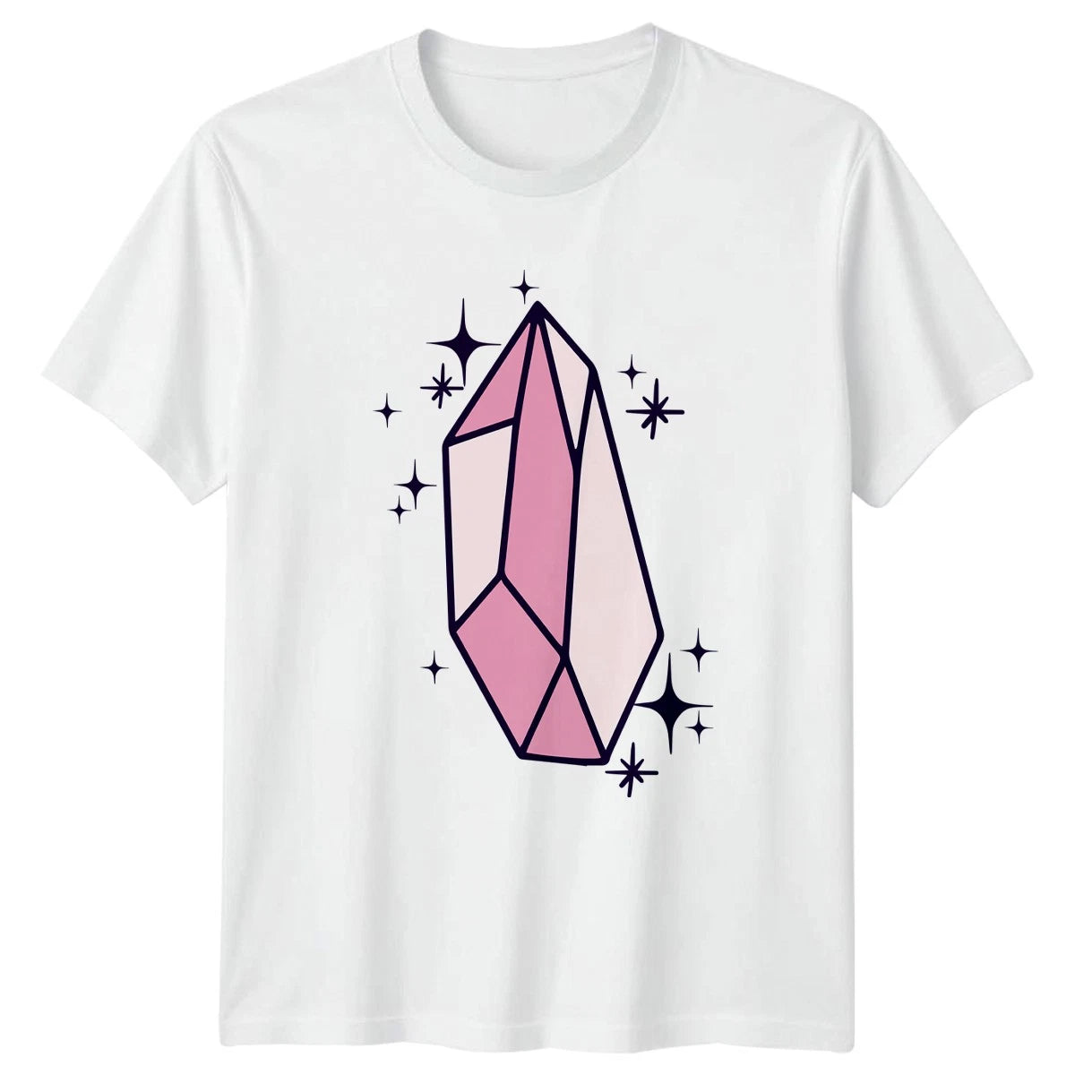 Sparkling Pink Crystal Aesthetic Womens T-Shirt Aesthetic Crystal Birthday