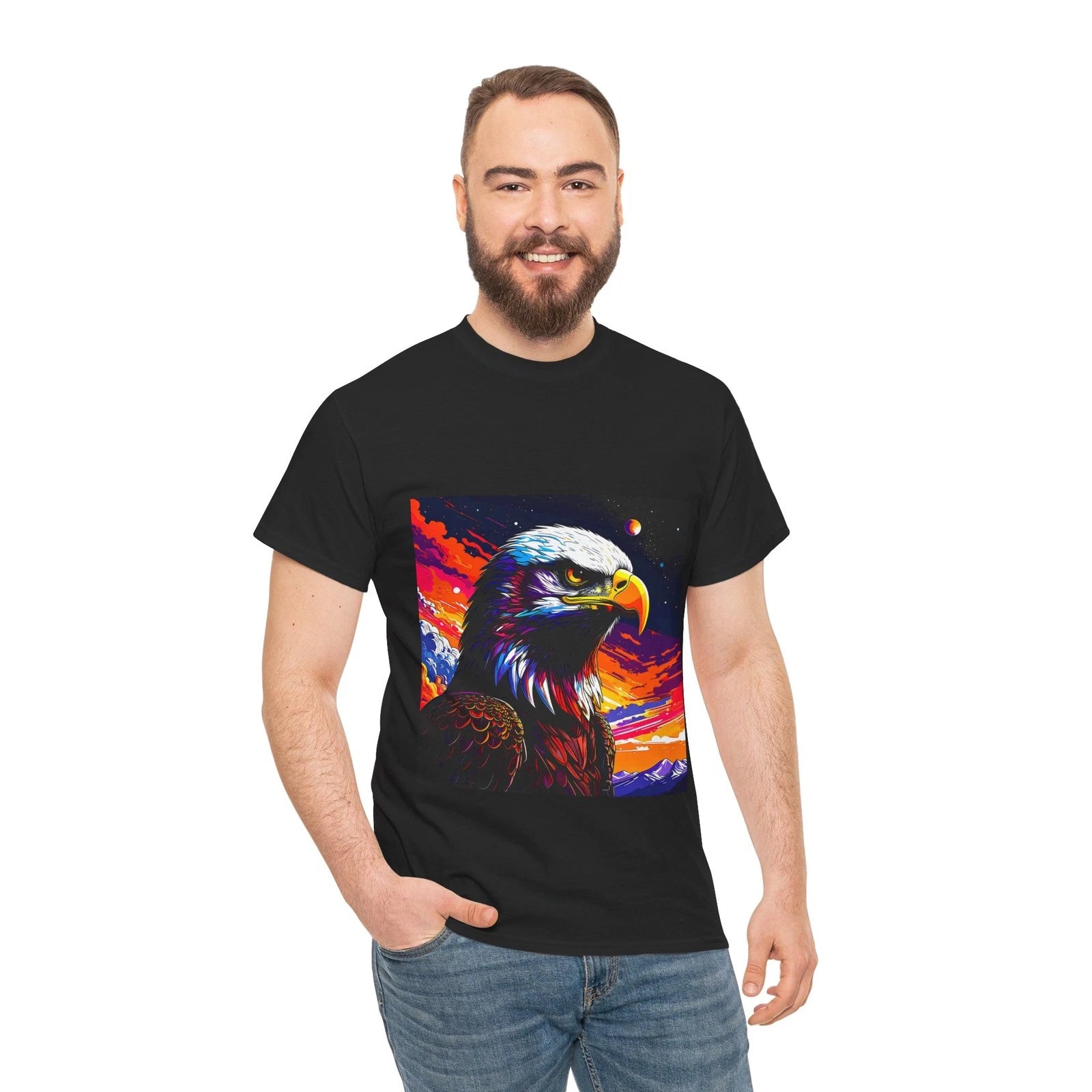 Colorful Bald Eagle Tee | Magnificent Bird Illustration