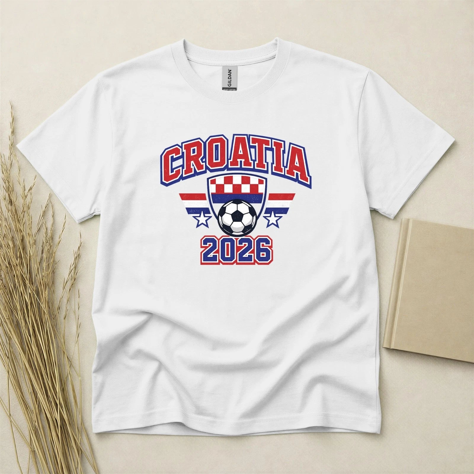 Croatia 2026 Football Fan T Shirt Soccer Supporters Gildan Cotton Family Top