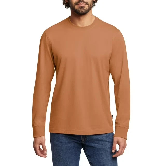 Eddie Bauer Men's Long Sleeve Crewneck T-Shirt Size XL Orange