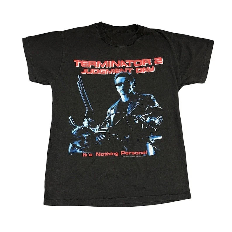 Vintage 1991 Terminator 2 Judgment Day T-Shirt Arnold Schwarzenegger Movie