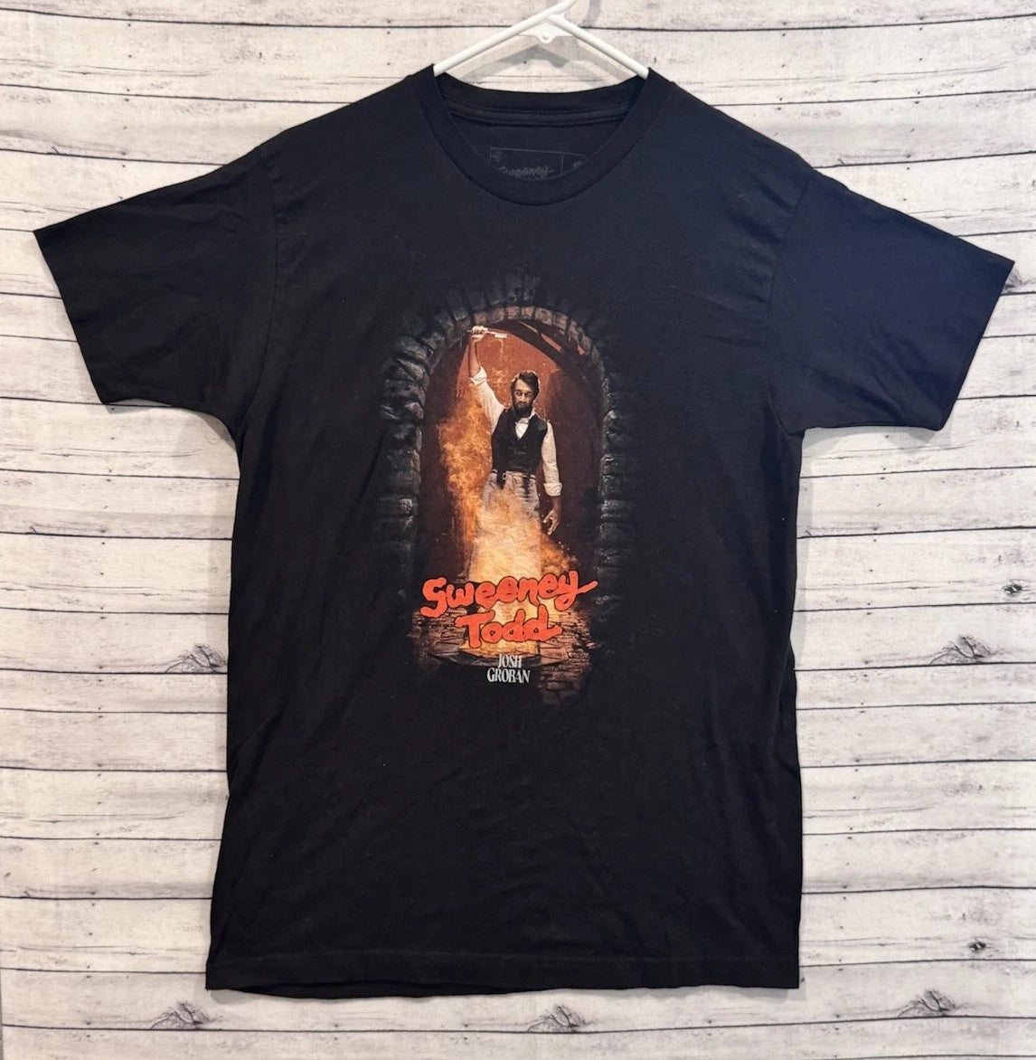 Sweeney Todd Josh Groban Creative Goods Shirt Sz M Black Broadway Demon Barber