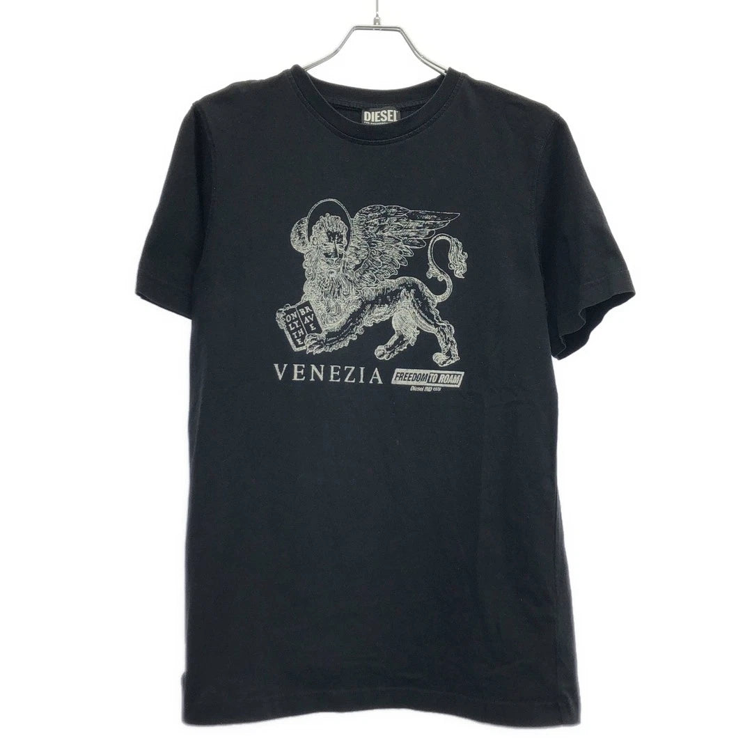 Diesel Print T-Shirt Black S Used Japan