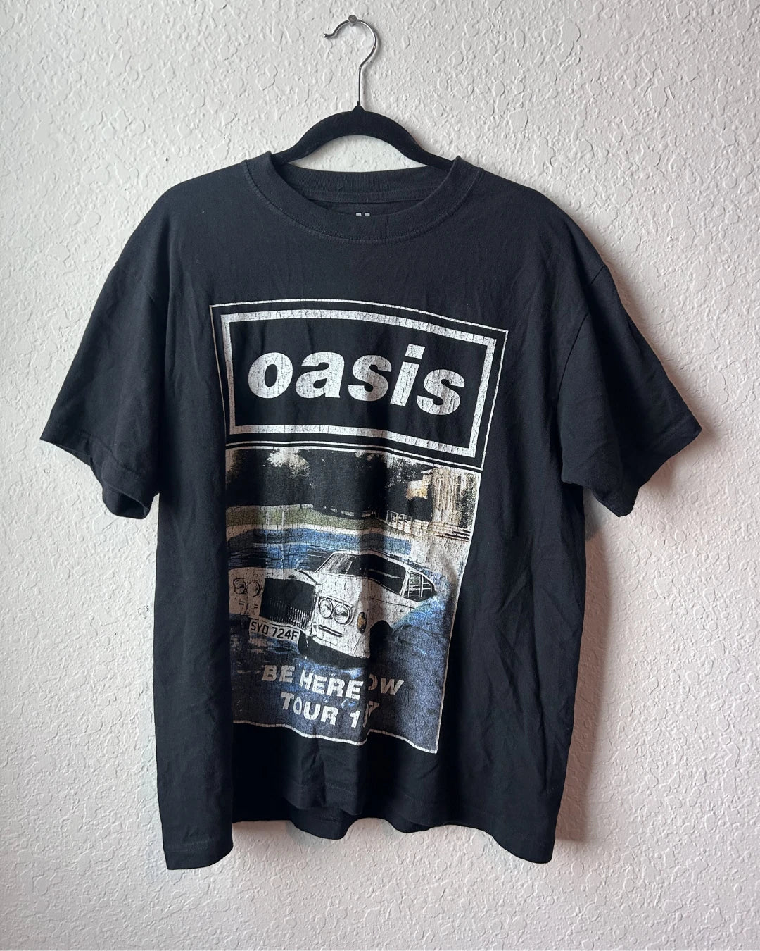 Preloved 1997 OASIS 'BE HERE NOW' Tour Band Black Unisex T shirt Reprint