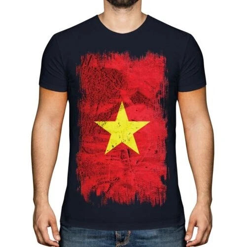 Vietnam Grunge Flag Men's T-Shirt VI? T Nam Vietnamese Jersey Gift T-Shirt