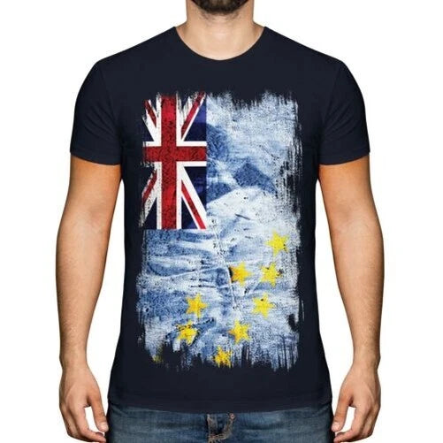 TUVALU GRUNGE FLAG MENS T-SHIRT TEE TOP TUVALUAN SHIRT FOOTBALL JERSEY GIFT