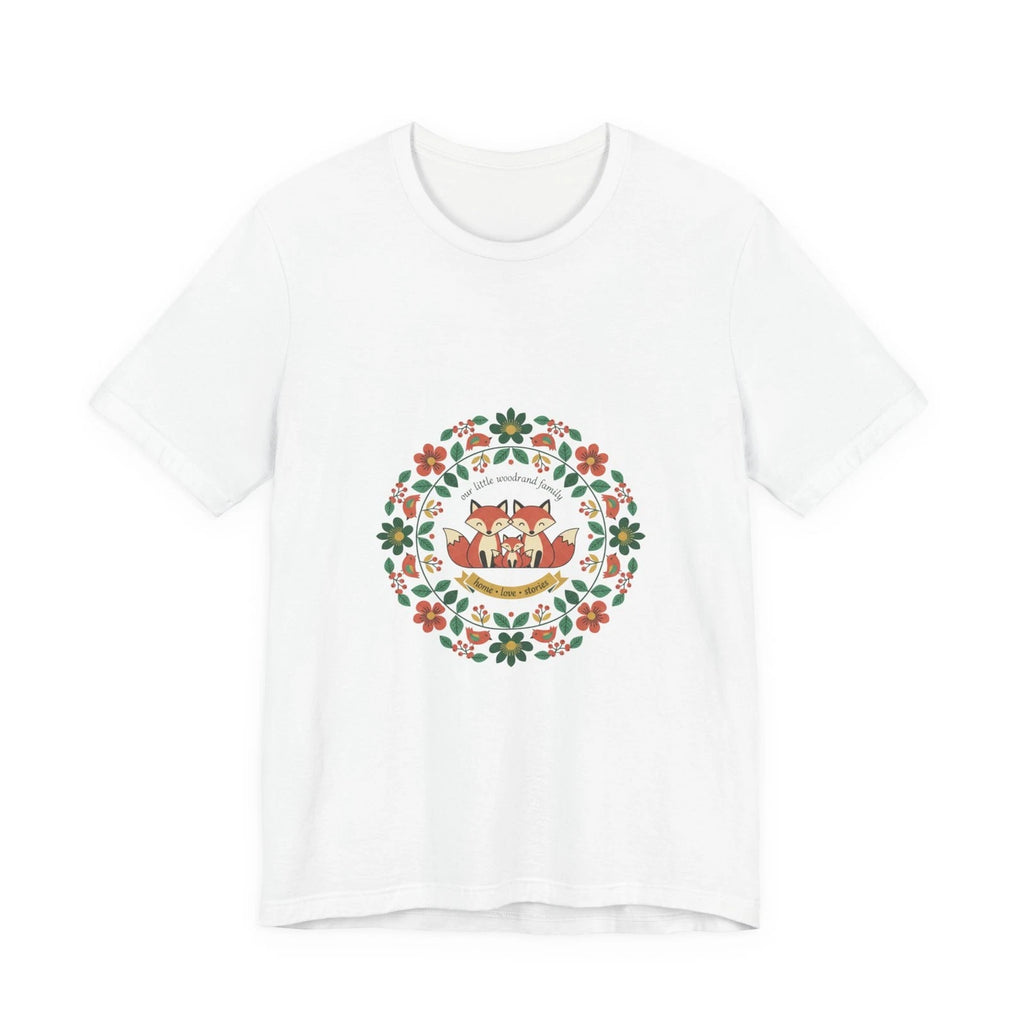 Floral Fox Medallion T-Shirt | folk art print, floral medallion