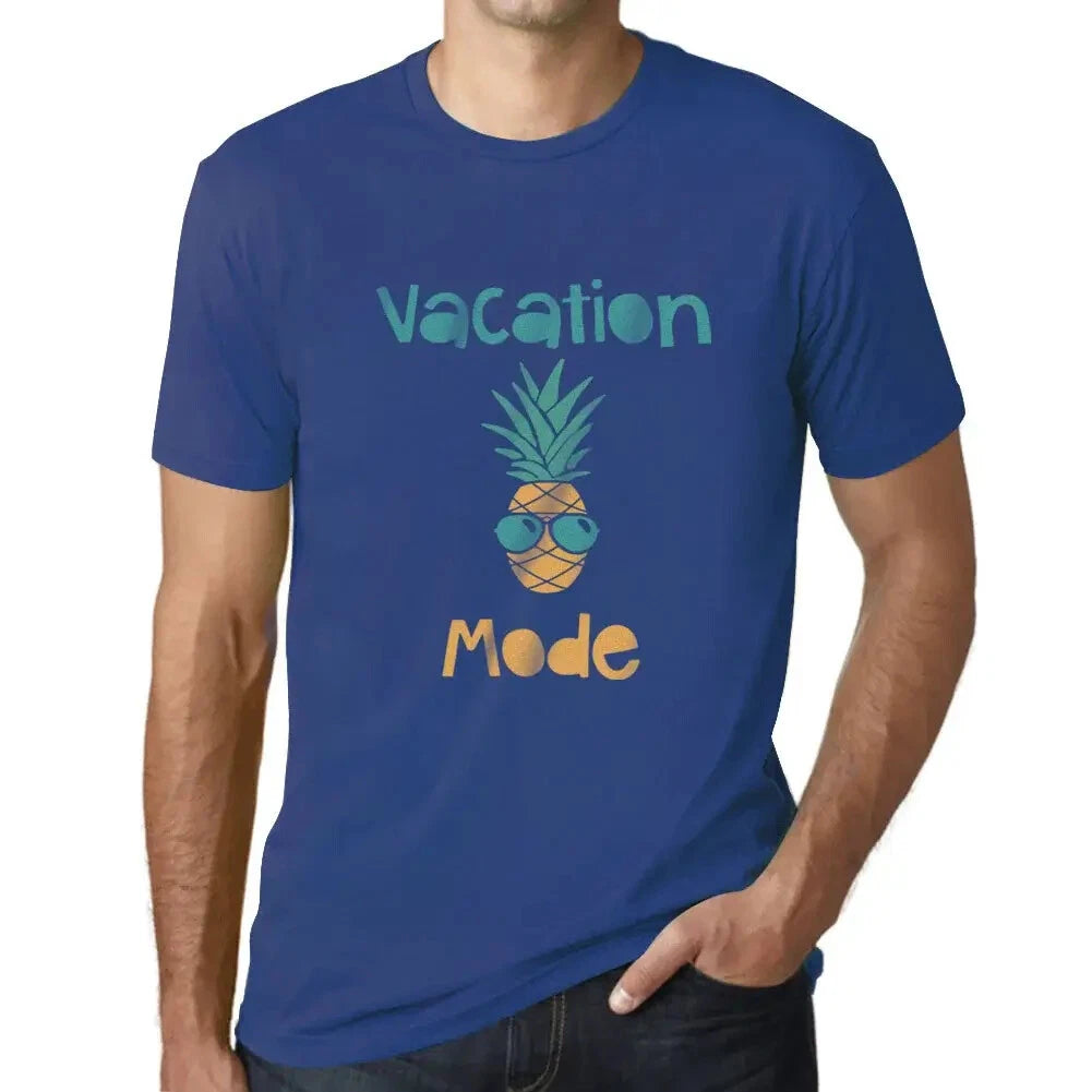 Men's Graphic T-Shirt Vacation Mode Pineapple With Sunglasses Eco-Friendly