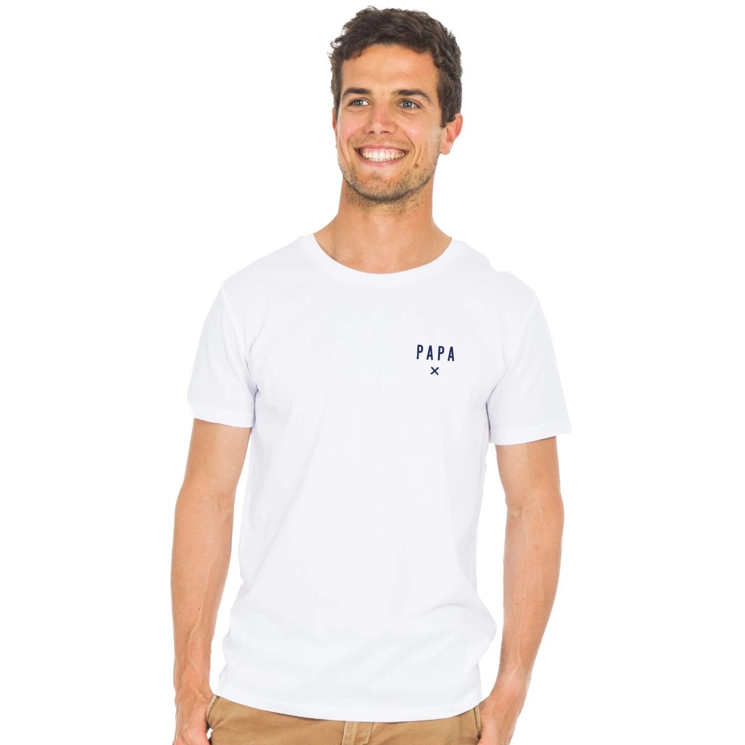 Men's T-Shirt Short Sleeve White, PAPA X HEART WAF