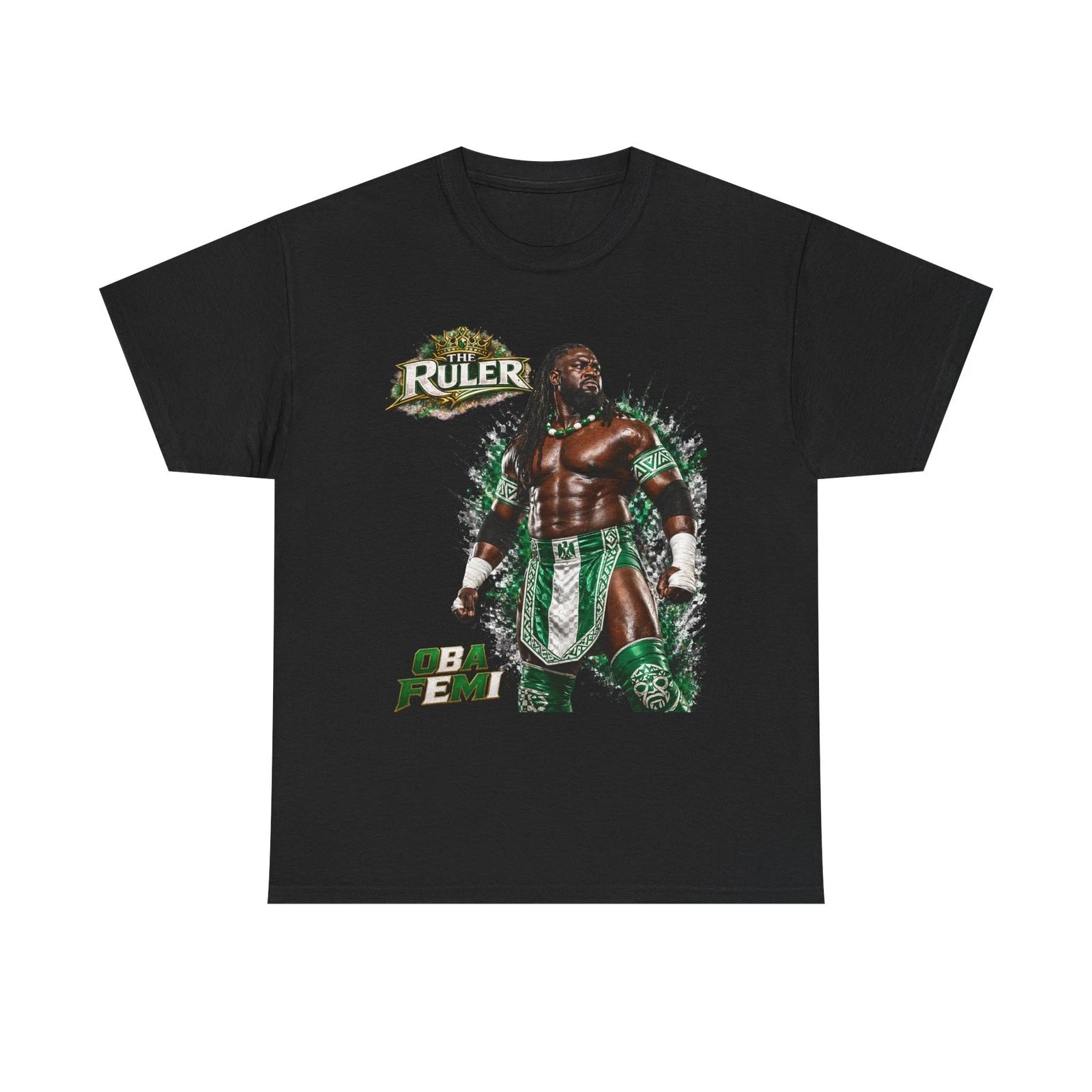 Ruler Wrestler Graphic T-Shirt Unisex Oba Femi Green Champion Illustration