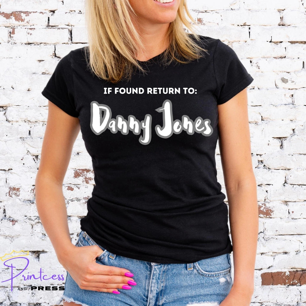 IF FOUND RETURN TO DANNY JONES, T-SHIRT, MCFLY, TOUR, Unisex or Ladies Fit