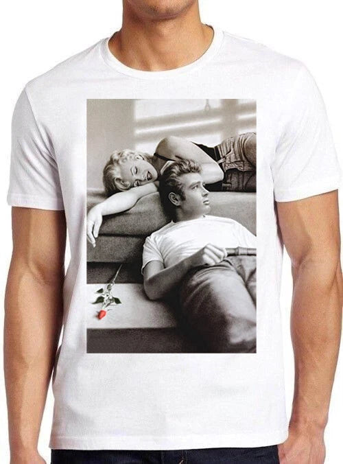 Marilyn Monroe James Dean Vintage Poster Gift Movie Film Cult Top T Shirt M601