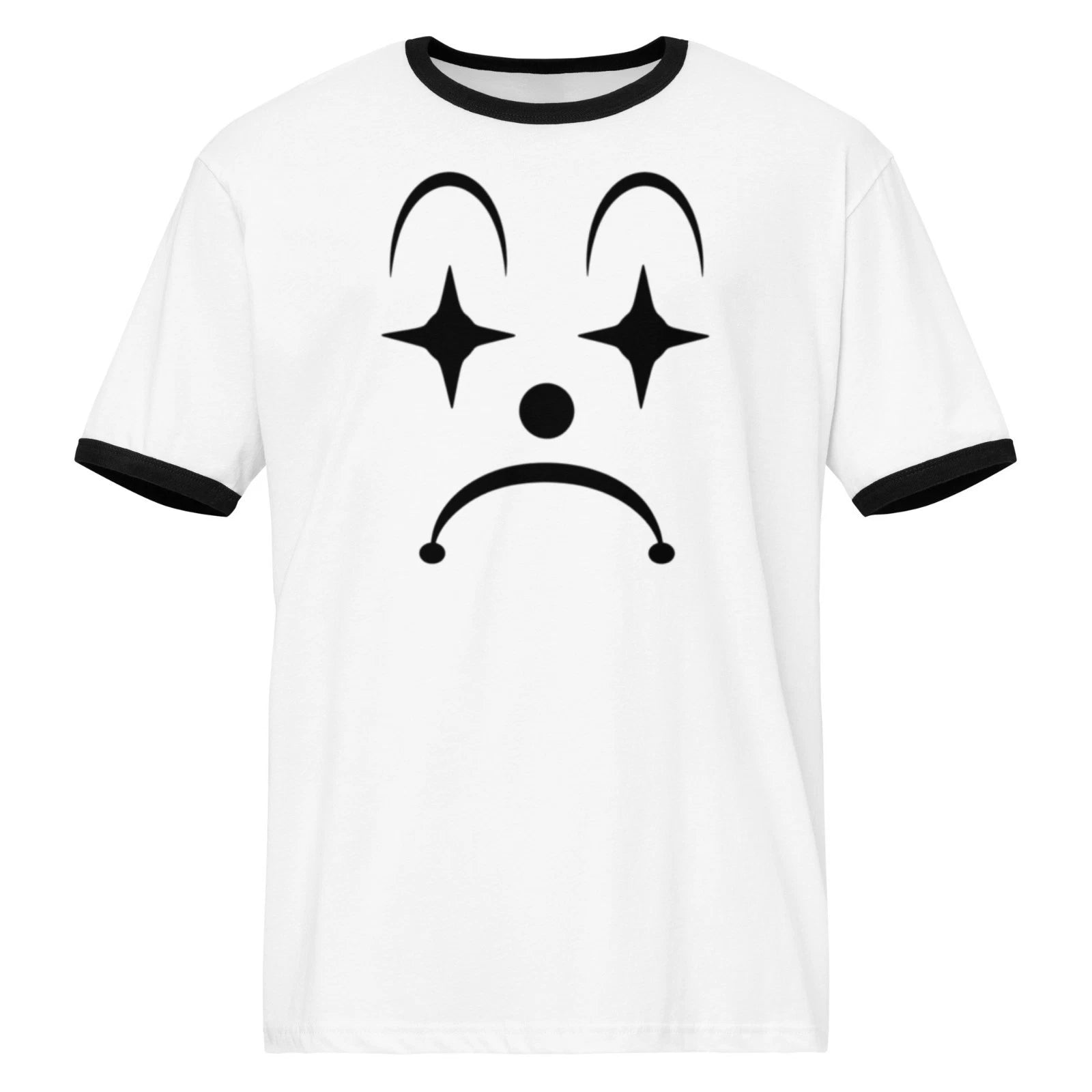 Sad Clown Shirt Goth Punk Y2K Creepy Cute Graphic Tee Emo Weirdcore Circuscore