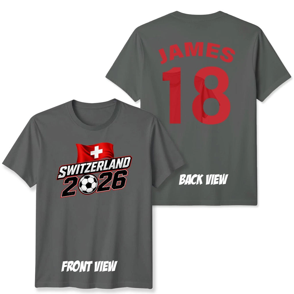 Switzerland Personalized Custom Name And Number Unisex T Shirt Football Top