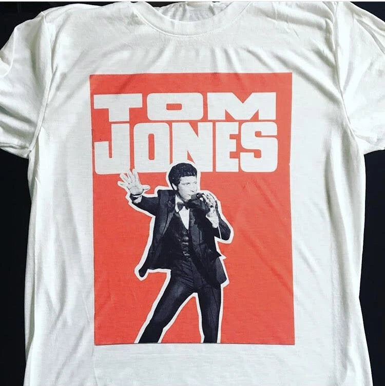 Tom Jones T-shirt, Welsh singing legend; Wales, UK. Great Voice. Retro, Cool T