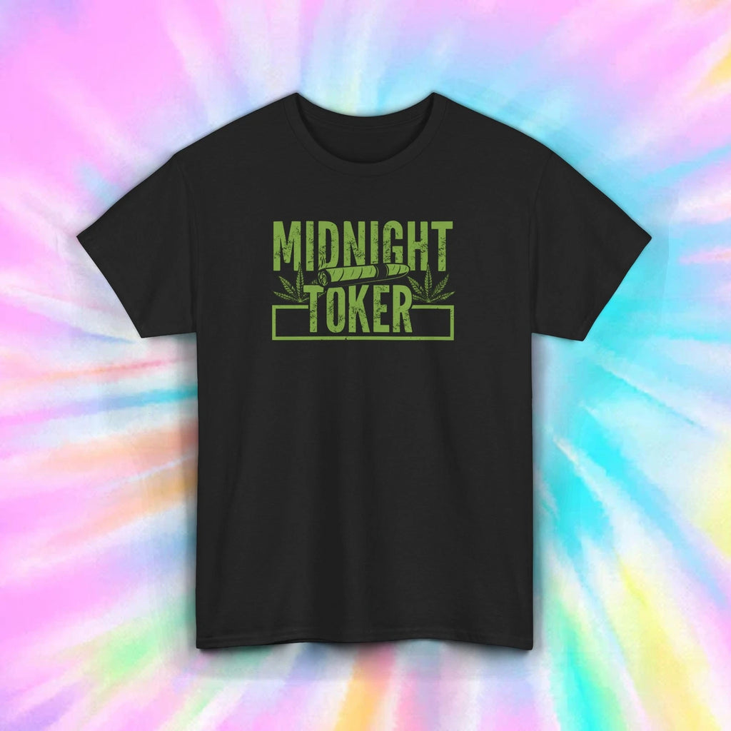 Midnight Toker Weed T-Shirt S-5X Funny Cannabis Smoker Stoner Marijuana Gift Tee