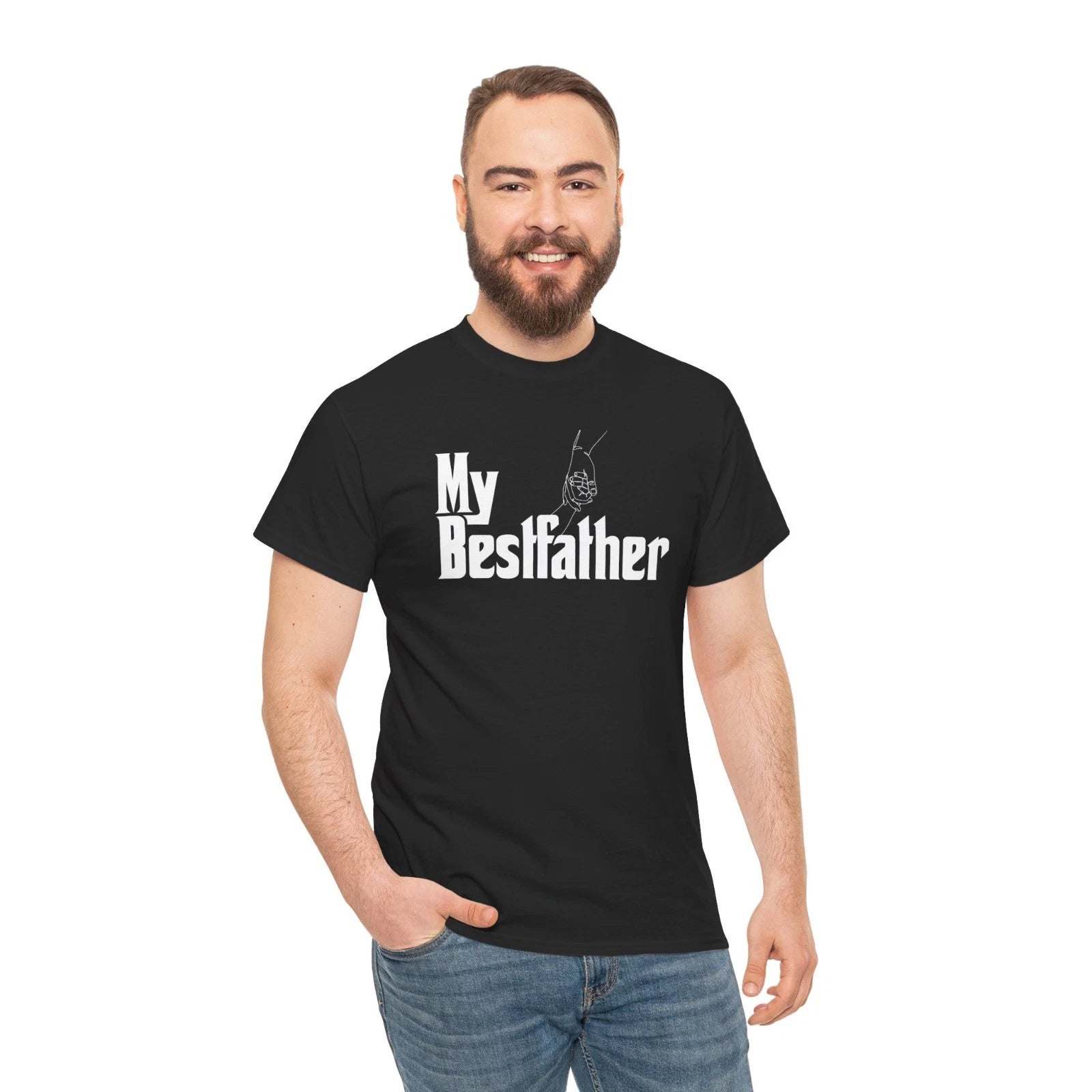 Best Father Ever T-Shirt Father Gift Hand Holding Graphic Tee Unisex