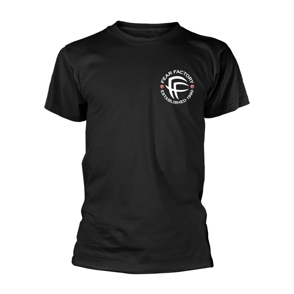 FEAR FACTORY - 30 YEARS OF FEAR BLACK T-Shirt, Front & Back Print Large