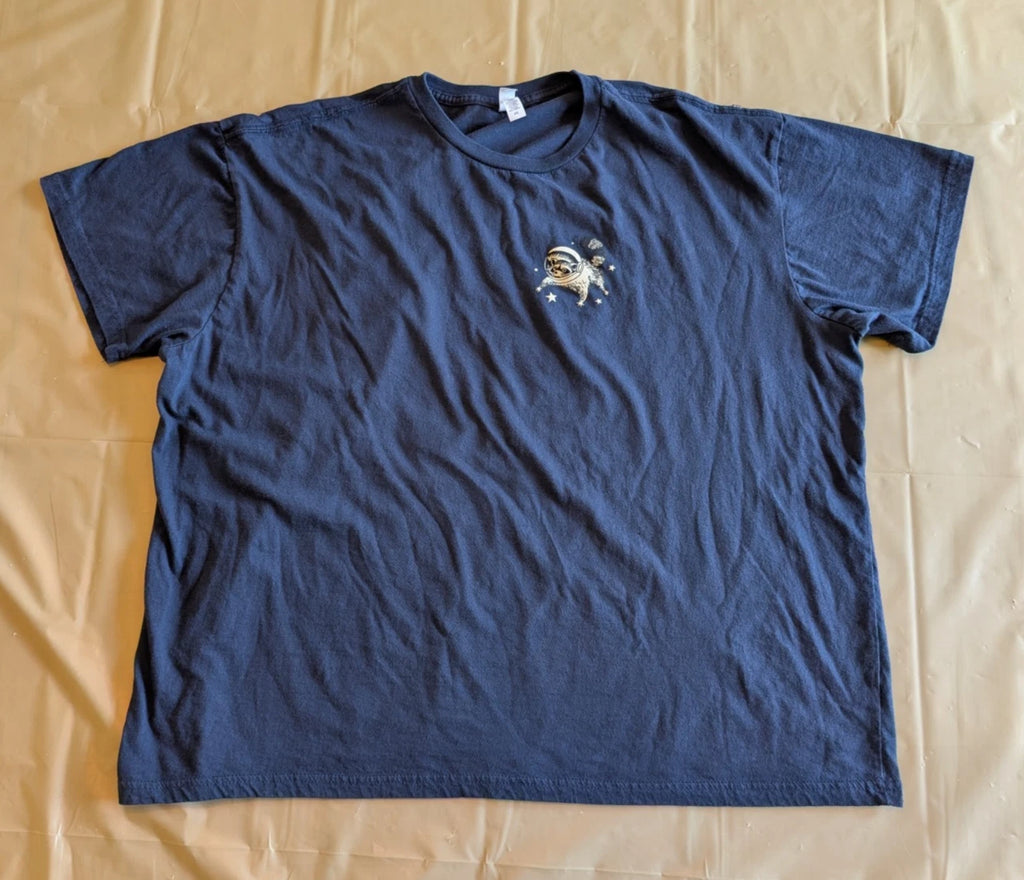 Houston I Have So Many Problems T-Shirt 3XL (Fits like 2XL) Blue Raccoon Space