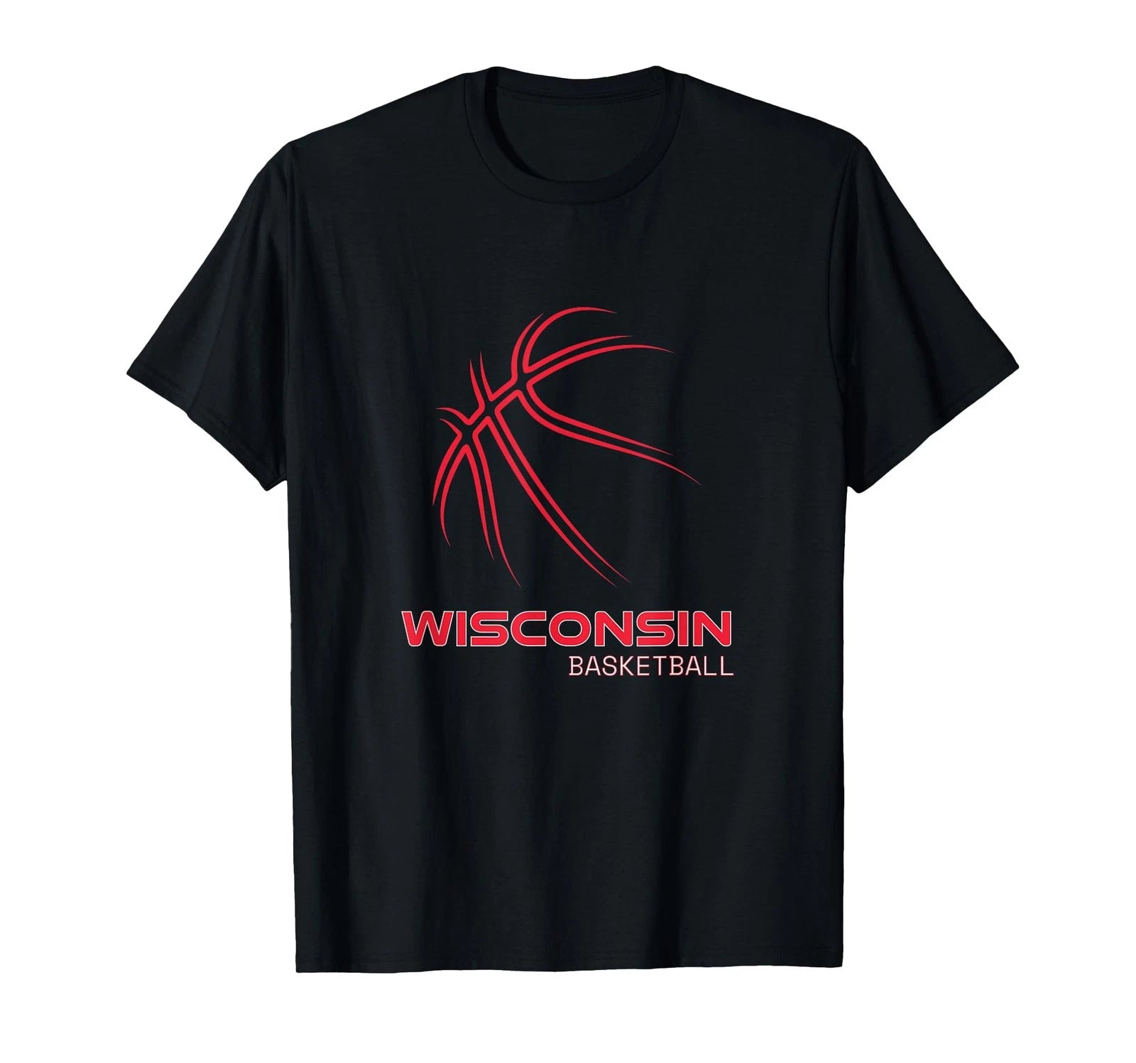 Basketball WI Love The Badger State Souvenir Wisconsin Hoops T-Shirt