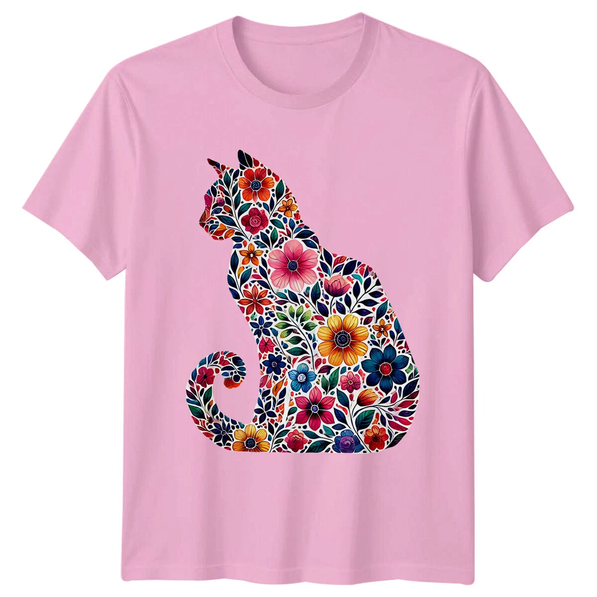 Funny Cat T-Shirt Time Spent With Cats Is Never Wasted Graphic Tee