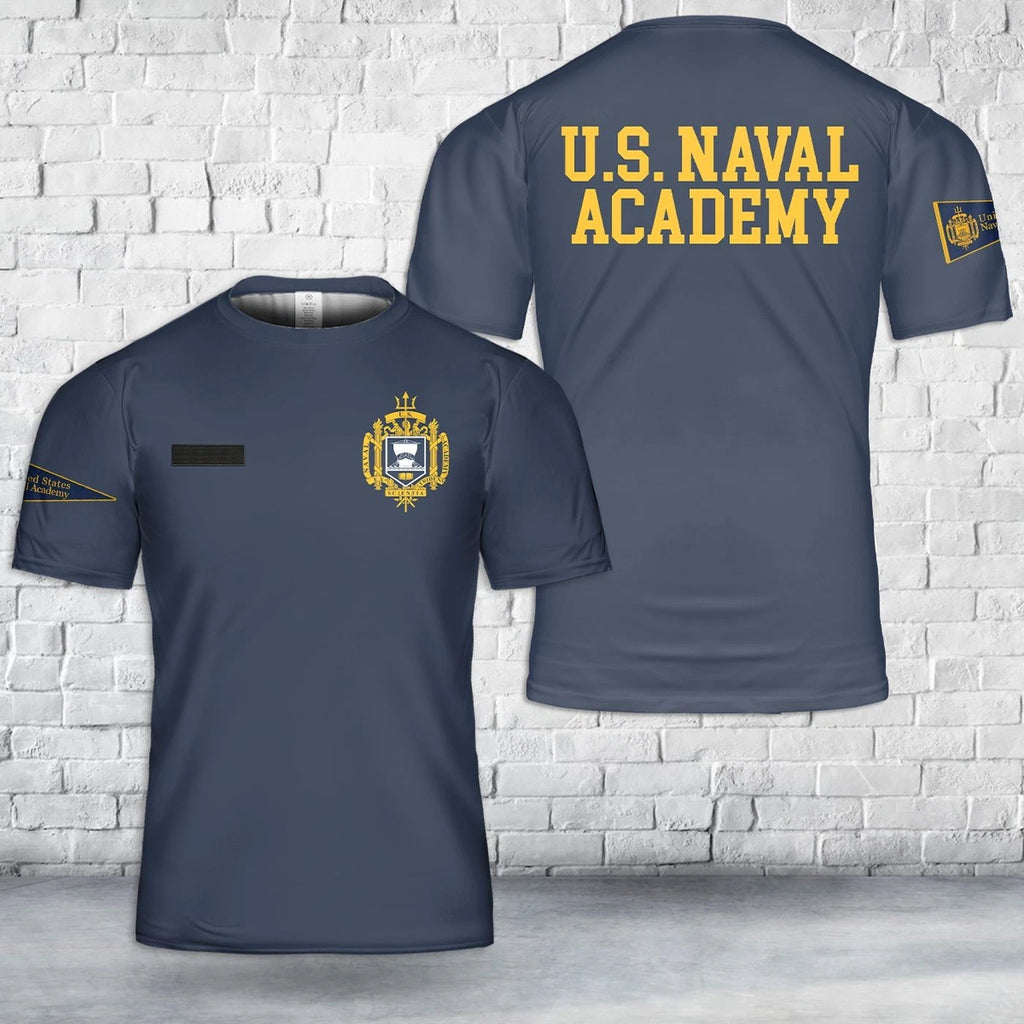 Custom Name United States Naval Academy (USNA) T-Shirt Gift For Dad