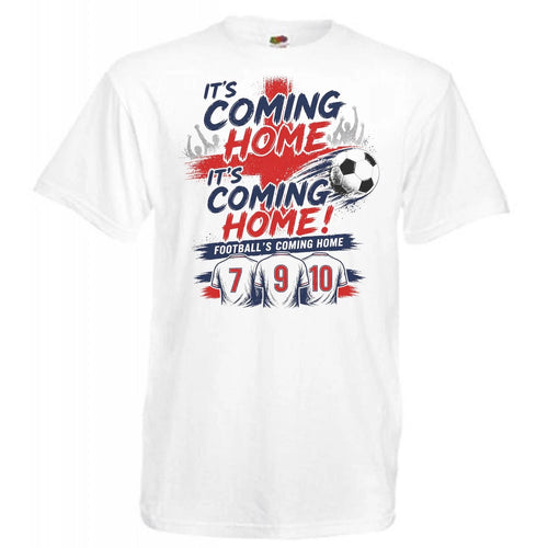 Adults Its Coming Home England Football Supporters Chant Unisex White T-Shirt