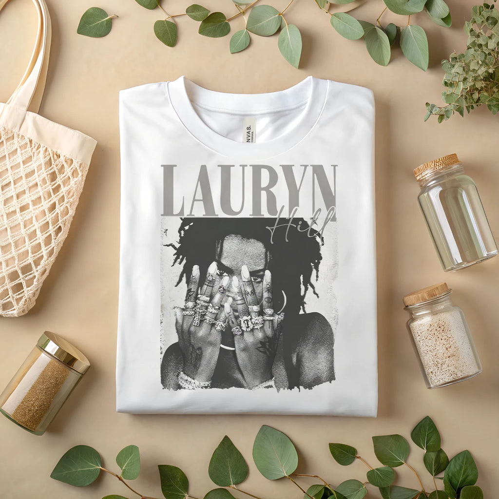 Lauryn Hill T-Shirt – Vintage Black and White Graphic Tee A195