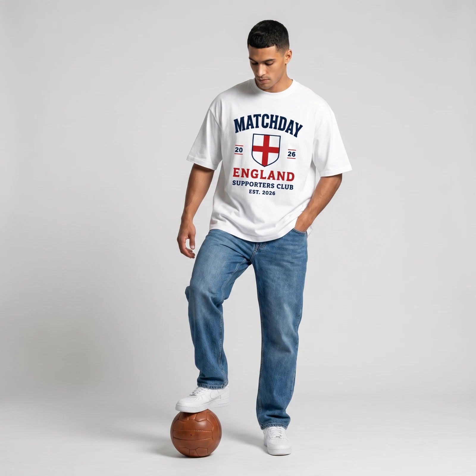 Matchday Supporters Club - England Football Graphic T Shirt 100% Cotton Unisex