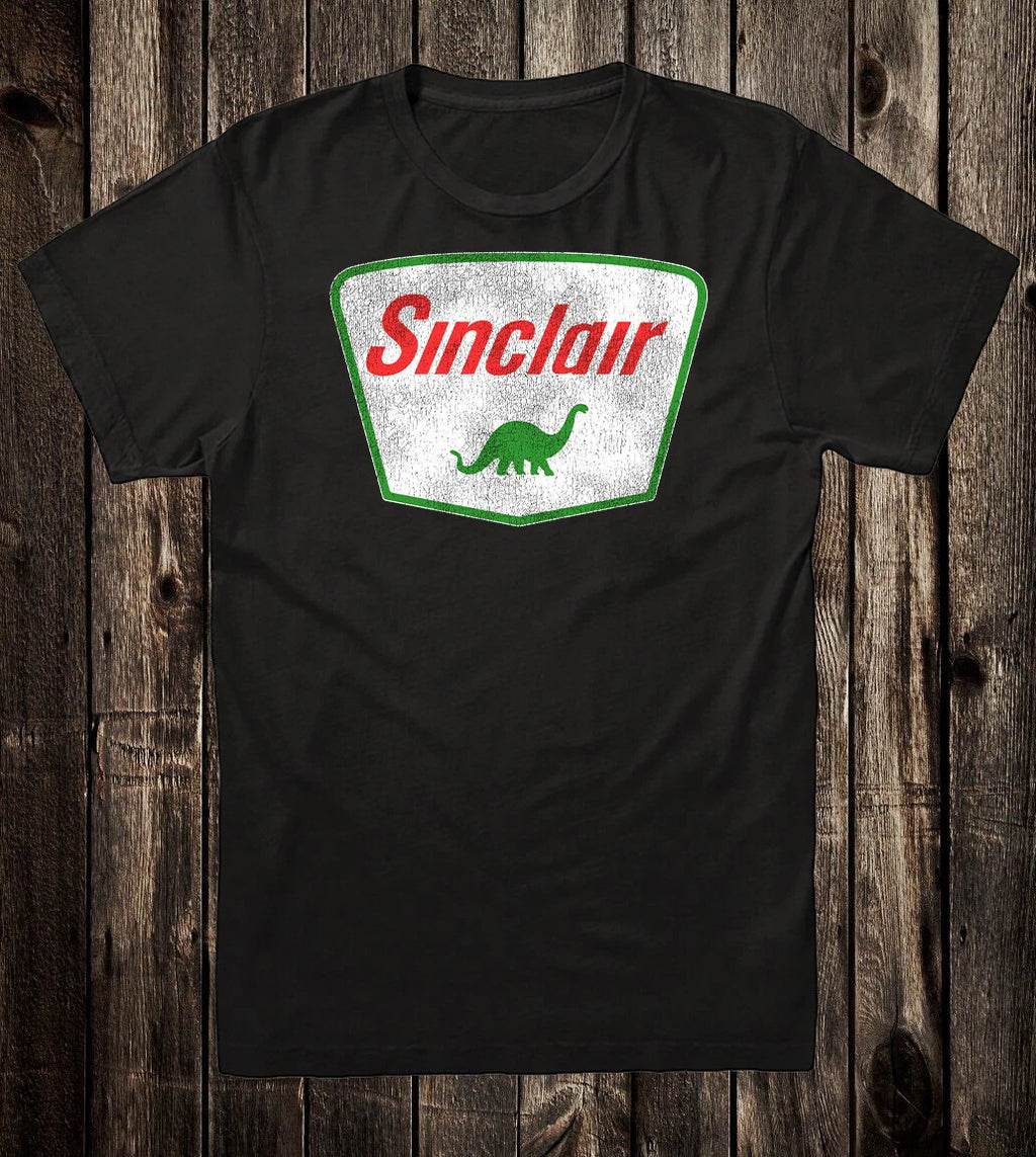 Hot Rod T Shirt Tee Nostalgia Gas Oil Drag Race Sinclair Dino Crest Station