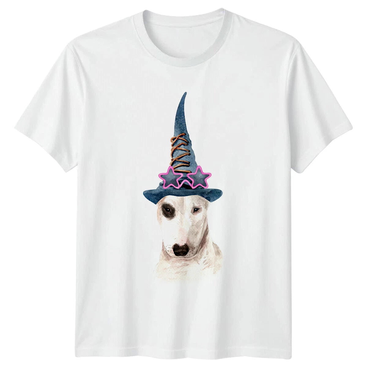 Wizard Bull Terrier Dog Halloween Mens T-Shirt Cute Pup Tee
