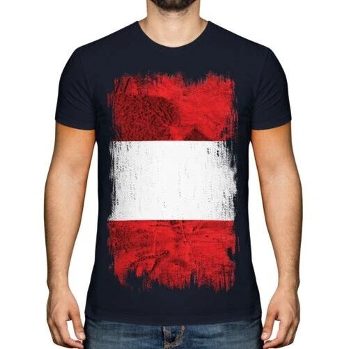 Peru Grunge Flag Men T-Shirt Peru Football Peruvian Gift Shirt