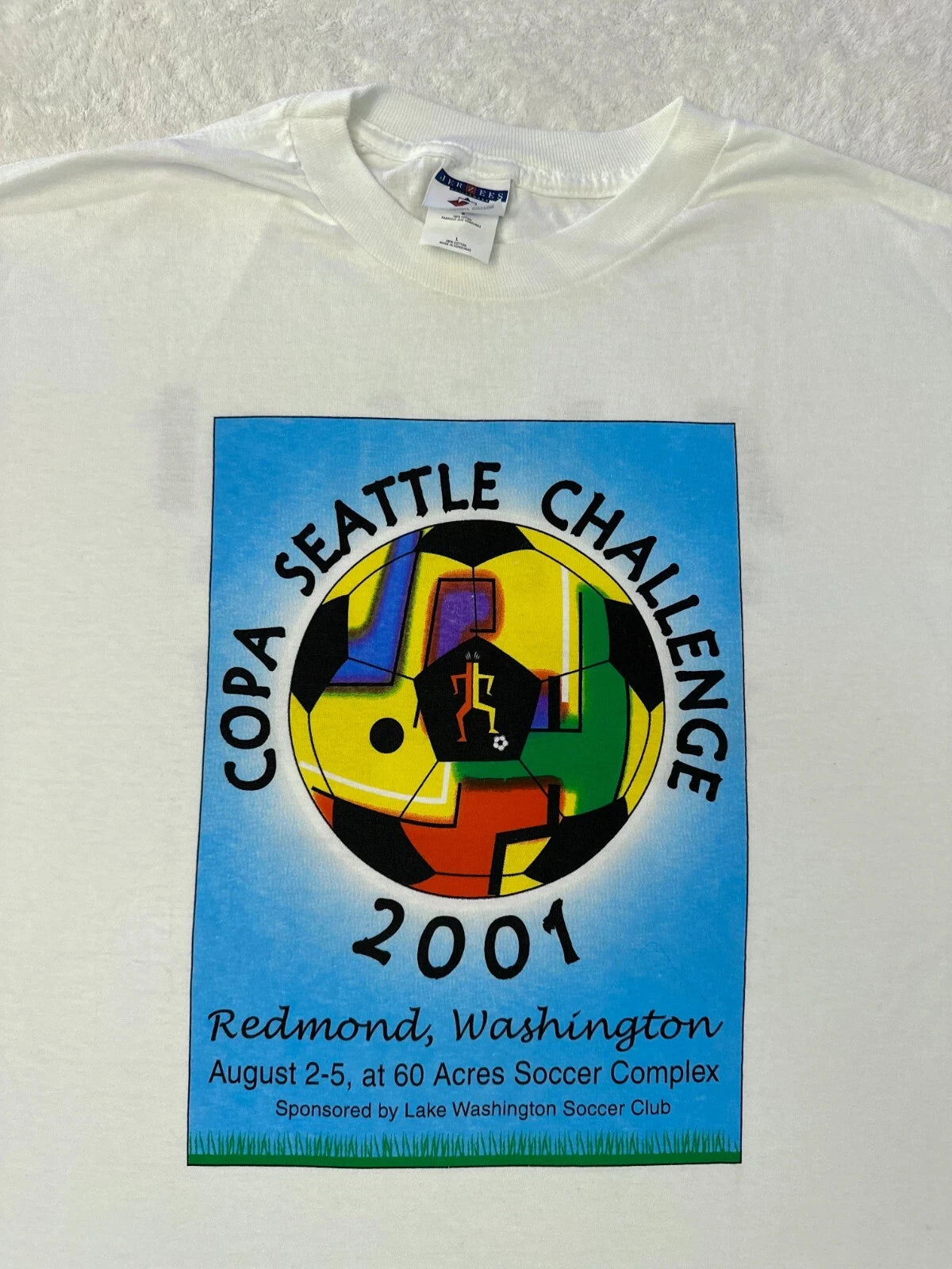Vintage 2000s Y2K Copa Seattle Challenge Washington Soccer Ball T-Shirt L XL NEW